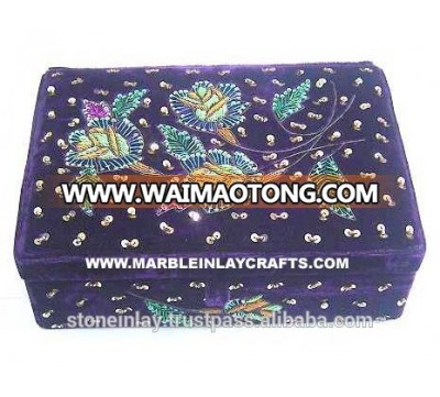 Intricate Embroidery Jewelry Box